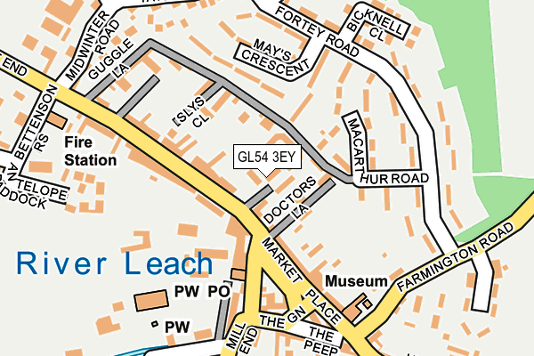 GL54 3EY map - OS OpenMap – Local (Ordnance Survey)