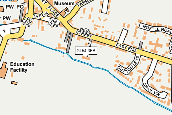 GL54 3FB map - OS OpenMap – Local (Ordnance Survey)