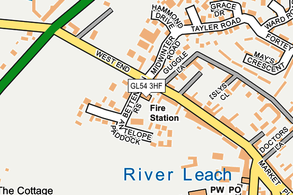 GL54 3HF map - OS OpenMap – Local (Ordnance Survey)