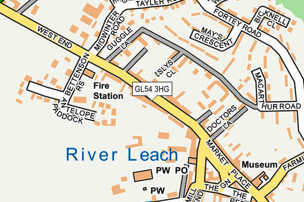 GL54 3HG map - OS OpenMap – Local (Ordnance Survey)
