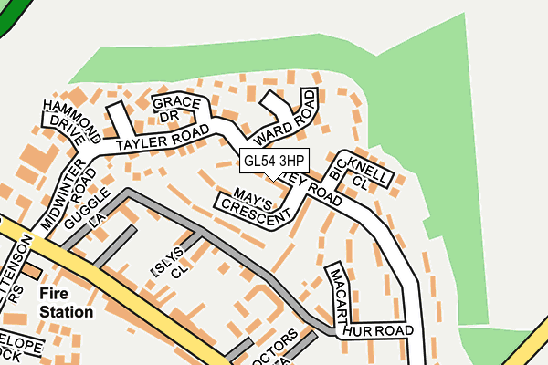 GL54 3HP map - OS OpenMap – Local (Ordnance Survey)