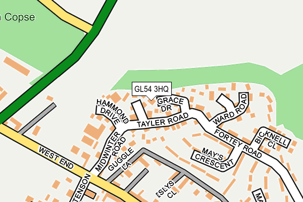 GL54 3HQ map - OS OpenMap – Local (Ordnance Survey)