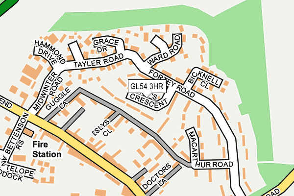 GL54 3HR map - OS OpenMap – Local (Ordnance Survey)