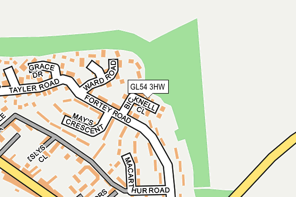 GL54 3HW map - OS OpenMap – Local (Ordnance Survey)