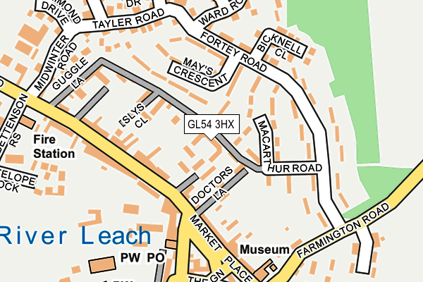 GL54 3HX map - OS OpenMap – Local (Ordnance Survey)