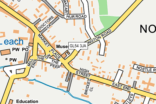 GL54 3JA map - OS OpenMap – Local (Ordnance Survey)