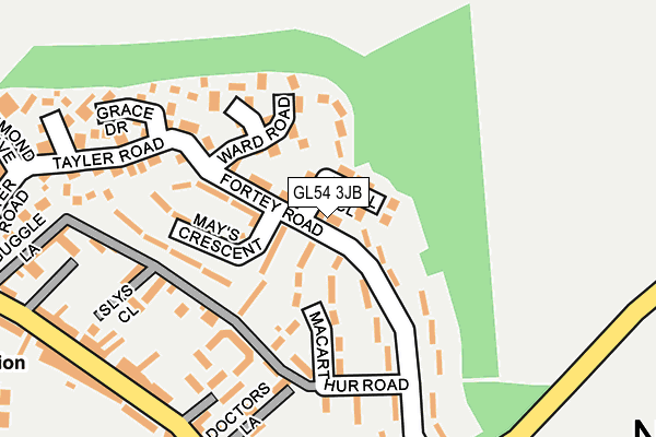 GL54 3JB map - OS OpenMap – Local (Ordnance Survey)