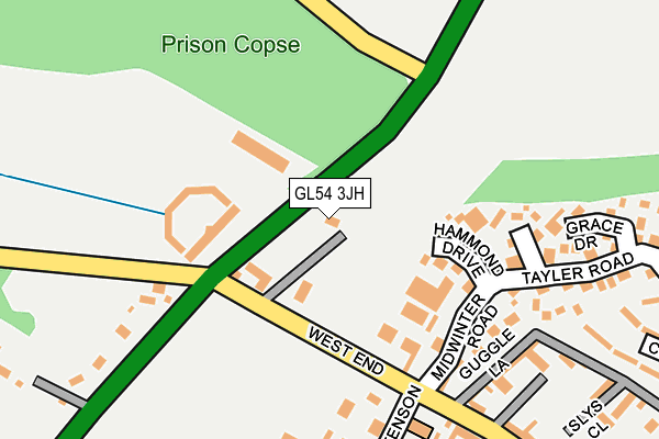 GL54 3JH map - OS OpenMap – Local (Ordnance Survey)