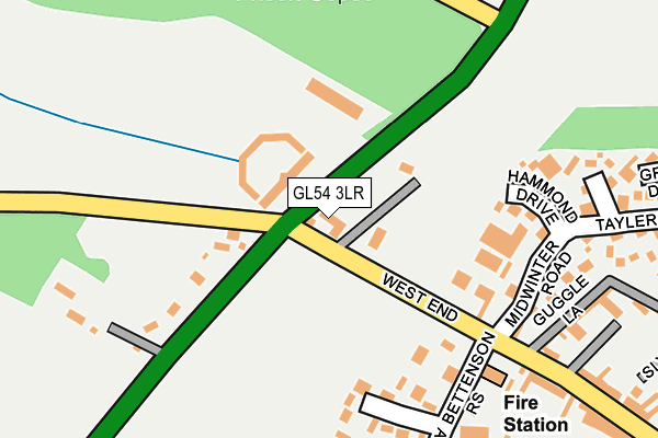 GL54 3LR map - OS OpenMap – Local (Ordnance Survey)