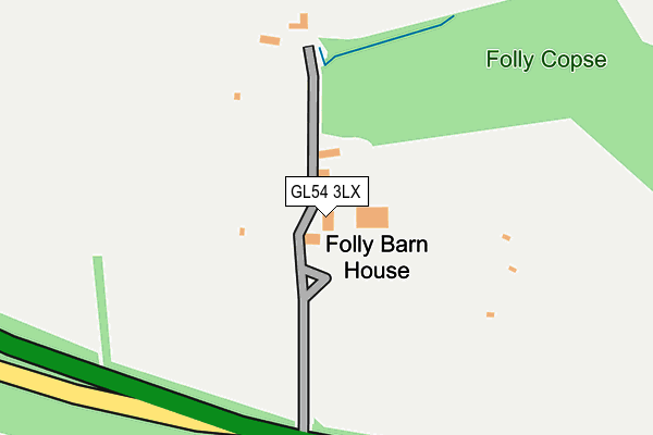 GL54 3LX map - OS OpenMap – Local (Ordnance Survey)