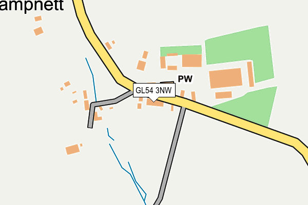 GL54 3NW map - OS OpenMap – Local (Ordnance Survey)