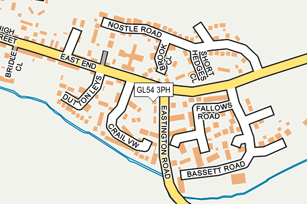GL54 3PH map - OS OpenMap – Local (Ordnance Survey)