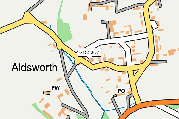 GL54 3QZ map - OS OpenMap – Local (Ordnance Survey)