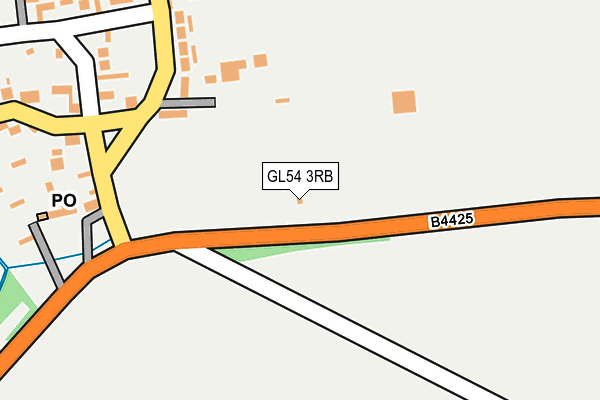 GL54 3RB map - OS OpenMap – Local (Ordnance Survey)