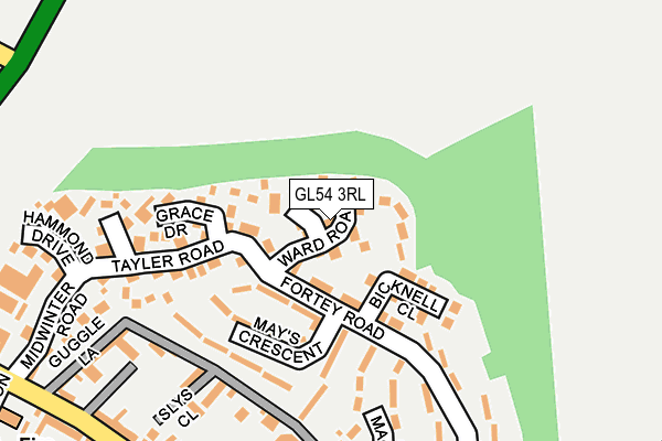 GL54 3RL map - OS OpenMap – Local (Ordnance Survey)