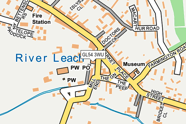 GL54 3WU map - OS OpenMap – Local (Ordnance Survey)