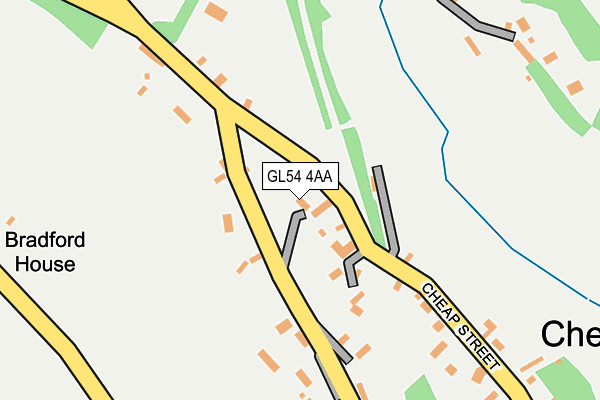 GL54 4AA map - OS OpenMap – Local (Ordnance Survey)