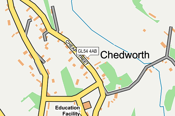 GL54 4AB map - OS OpenMap – Local (Ordnance Survey)