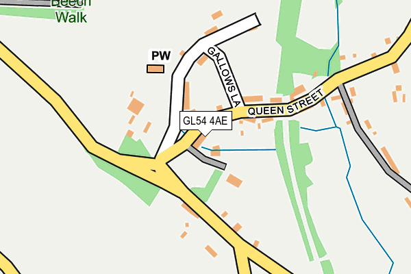 GL54 4AE map - OS OpenMap – Local (Ordnance Survey)