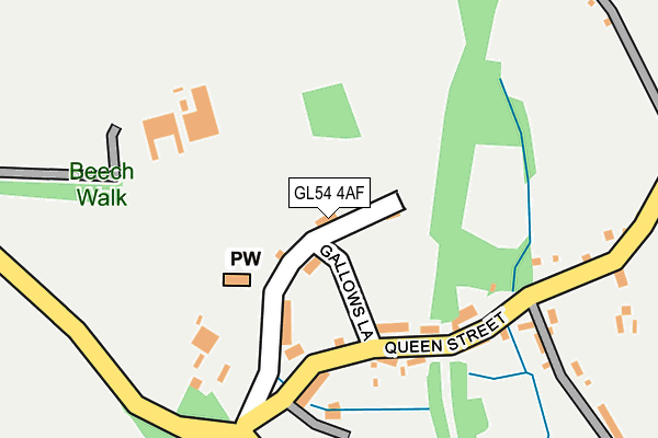 GL54 4AF map - OS OpenMap – Local (Ordnance Survey)