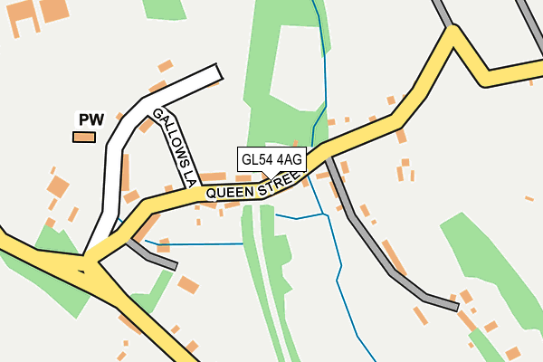 GL54 4AG map - OS OpenMap – Local (Ordnance Survey)