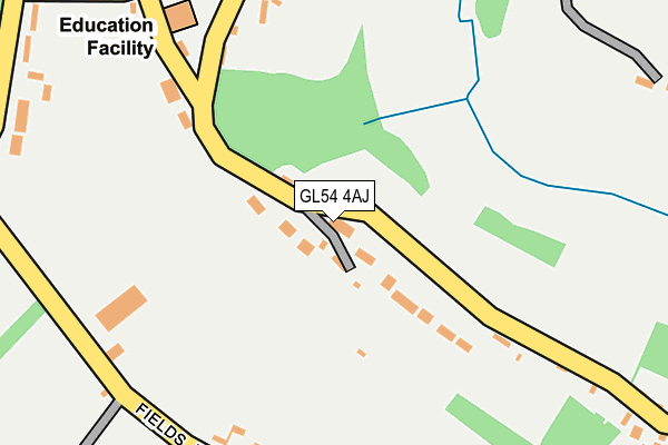 GL54 4AJ map - OS OpenMap – Local (Ordnance Survey)