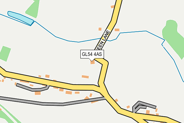 GL54 4AS map - OS OpenMap – Local (Ordnance Survey)