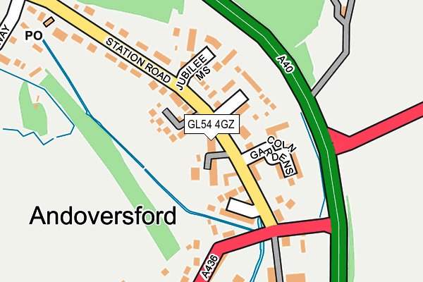 GL54 4GZ map - OS OpenMap – Local (Ordnance Survey)