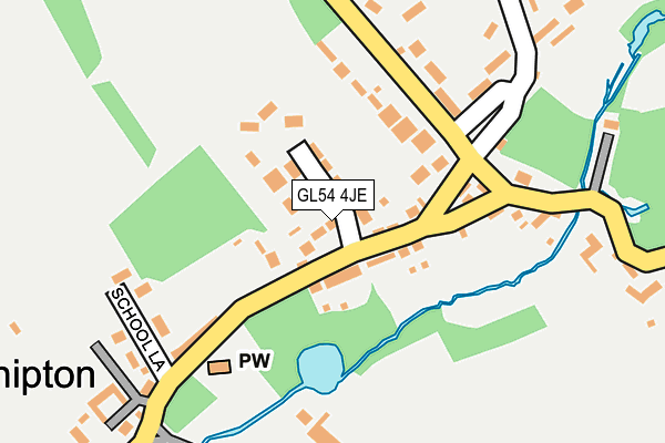 GL54 4JE map - OS OpenMap – Local (Ordnance Survey)