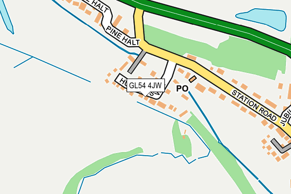 GL54 4JW map - OS OpenMap – Local (Ordnance Survey)