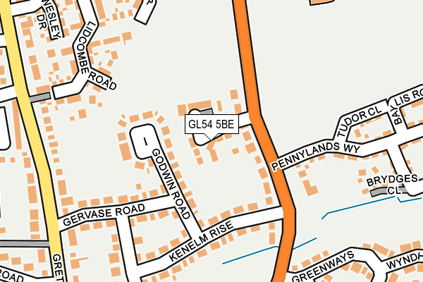 GL54 5BE map - OS OpenMap – Local (Ordnance Survey)