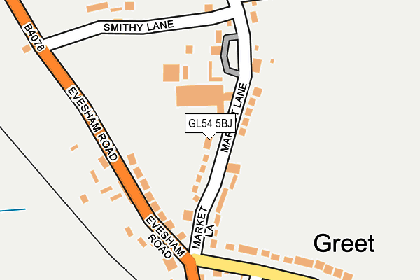 GL54 5BJ map - OS OpenMap – Local (Ordnance Survey)