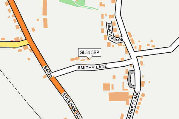 GL54 5BP map - OS OpenMap – Local (Ordnance Survey)