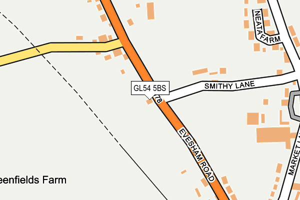 GL54 5BS map - OS OpenMap – Local (Ordnance Survey)