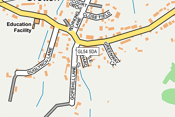 GL54 5DA map - OS OpenMap – Local (Ordnance Survey)