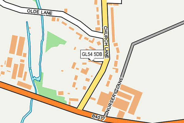 GL54 5DB map - OS OpenMap – Local (Ordnance Survey)
