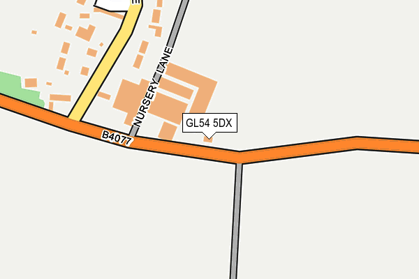GL54 5DX map - OS OpenMap – Local (Ordnance Survey)