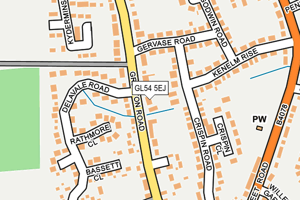 GL54 5EJ map - OS OpenMap – Local (Ordnance Survey)