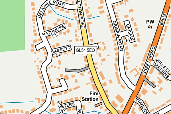 GL54 5EQ map - OS OpenMap – Local (Ordnance Survey)