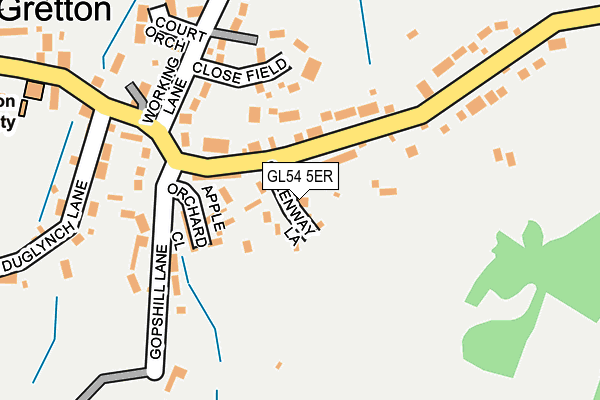 GL54 5ER map - OS OpenMap – Local (Ordnance Survey)
