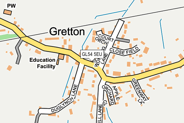 GL54 5EU map - OS OpenMap – Local (Ordnance Survey)