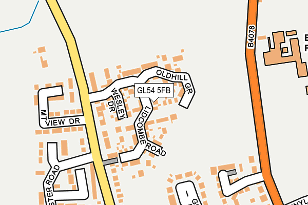 GL54 5FB map - OS OpenMap – Local (Ordnance Survey)