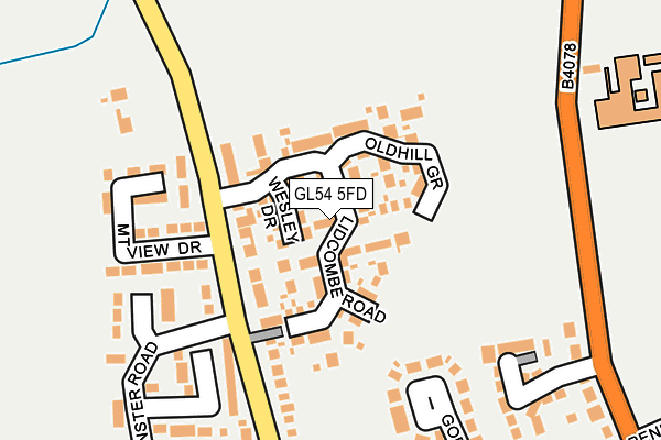 GL54 5FD map - OS OpenMap – Local (Ordnance Survey)
