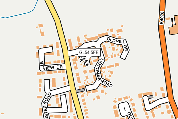 GL54 5FE map - OS OpenMap – Local (Ordnance Survey)