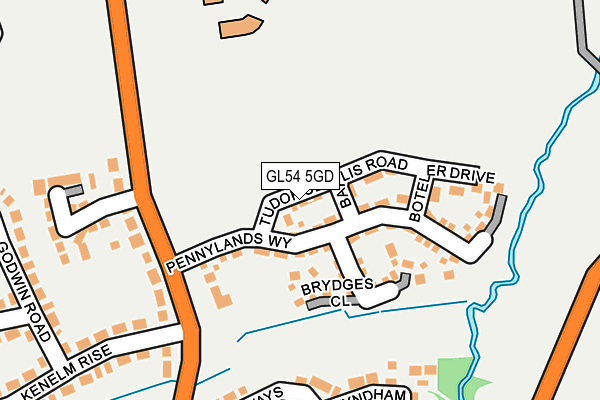 GL54 5GD map - OS OpenMap – Local (Ordnance Survey)