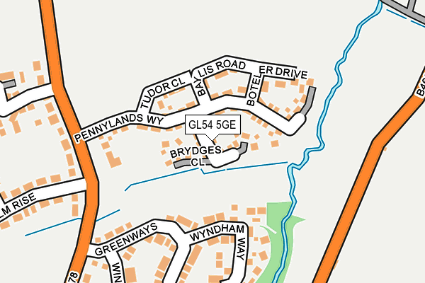 GL54 5GE map - OS OpenMap – Local (Ordnance Survey)