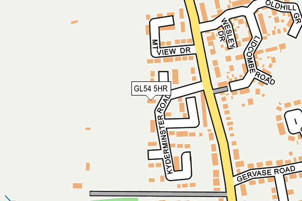 GL54 5HR map - OS OpenMap – Local (Ordnance Survey)