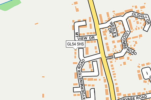 GL54 5HS map - OS OpenMap – Local (Ordnance Survey)
