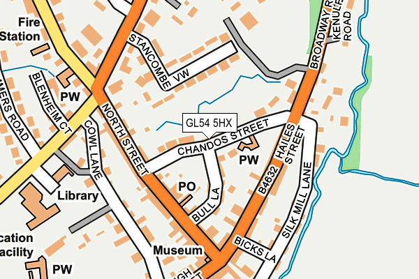 GL54 5HX map - OS OpenMap – Local (Ordnance Survey)