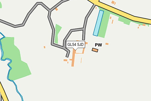 GL54 5JD map - OS OpenMap – Local (Ordnance Survey)